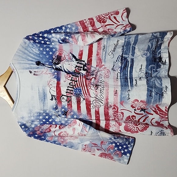 Allison Daley American Woman 3/4 Sleeve Soft Tunic - Picture 11 of 13